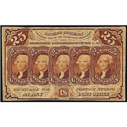 July 17, 1862 Twenty Five Cents First Issue Fractional Currency Note