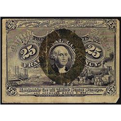 March 3, 1863 Twenty Five Cents Second Issue Fractional Currency Note