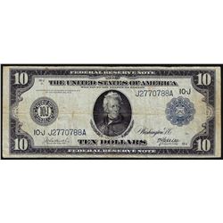 1914 $10 Federal Reserve Note Blue Seal