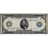 Image 1 : 1914 $5 Federal Reserve Note Blue Seal