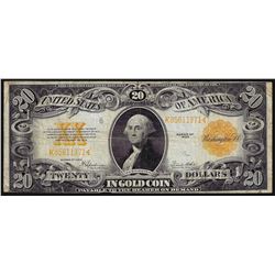1922 $20 Gold Certificate Note