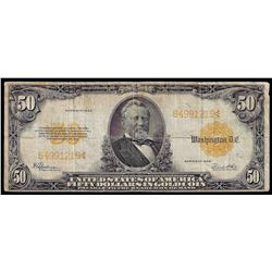 1922 $50 Large Size Gold Certificate