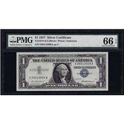 1957 $1 Silver Certificate Note Fr. 1619 PMG Gem Uncirculated 66EPQ