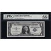 Image 1 : 1957 $1 Silver Certificate Note Fr. 1619 PMG Gem Uncirculated 66EPQ