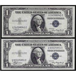 Lot of (2) 1935A $1 Silver Certificate Notes Uncirculated