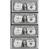 Image 1 : Lot of (4) 1935E $1 Silver Certificate Notes Choice Uncirculated