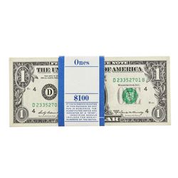 Lot of (100) Consecutive 1969A $1 Federal Reserve Notes