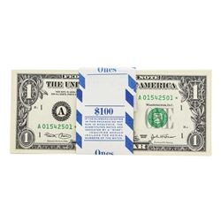 Lot of (100) Consecutive 2003 $1 Federal Reserve Star Notes Boston