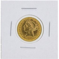 1901 $5 Liberty Head Half Eagle Gold Coin