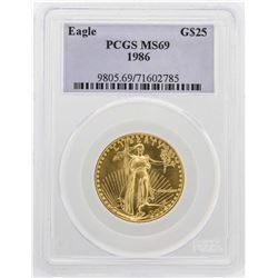 1986 $25 American Gold Eagle Coin PCGS MS69