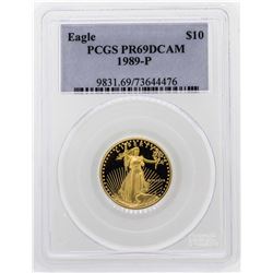 1989-P $10 American Gold Eagle Proof Coin PCGS PR69DCAM
