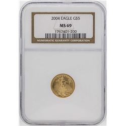 2004 $5 American Gold Eagle Coin NGC MS69