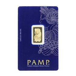 5 gram .9999 PAMP Suisse Fine Gold Ingot Bar