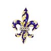 Image 1 : 14KT Yellow Gold 0.15ctw Diamond Fleur de Lis Pin