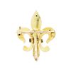 Image 2 : 14KT Yellow Gold 0.15ctw Diamond Fleur de Lis Pin
