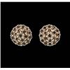 Image 1 : 10KT Yellow Gold 1.00ctw Champagne Diamond Earrings