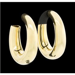 Tiffany and Company 18KT Yellow Gold Tapered "J" Style Earrings