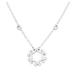 18KT White Gold Ladies 1.06ctw Diamond Necklace