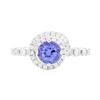 Image 1 : 14KT White Gold 0.78ct Tanzanite and Diamond Ring