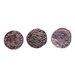 Lot of (3) 1540-1590 KB Hungary Ferdinand I - Madonna & Child Silver Denar Coins