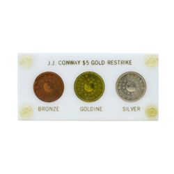 Set of (3) US Pike's Peak J.J. Conway $5 Tokens