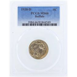 1938-D Buffalo Nickel Coin PCGS MS66
