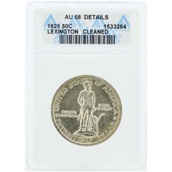 1925 Half Dollar Lexington-Concord Sesquicentennial Commemorative Coin ANACS AU5