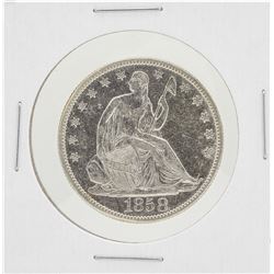 1858 Seated Liberty Half Dollar Coin