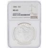 Image 1 : 1886 $1 Morgan Silver Dollar Coin NGC MS63