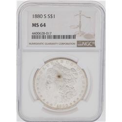 1880-S $1 Morgan Silver Dollar Coin NGC MS64