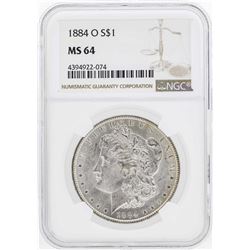 1884-O $1 Morgan Silver Dollar Coin NGC MS64