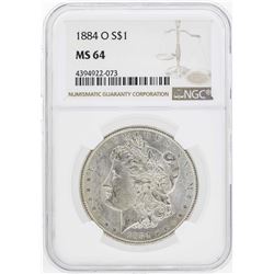 1884-O $1 Morgan Silver Dollar Coin NGC MS64