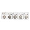 Image 1 : Lot of (5) 1887 $1 Morgan Silver Dollar Coins NGC MS64