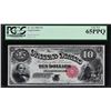 Image 1 : 1880 $10 Jackass Legal Tender Note Fr. 113 PCGS Gem New 65PPQ