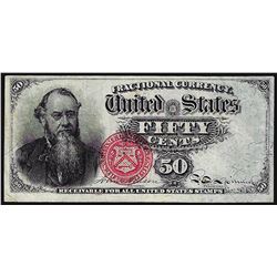 1866 Fifty Cents Fourth Issue Fractional Currency Note