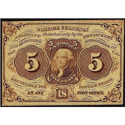 July 17, 1862 Five Cents First Issue Fractional Currency Note
