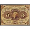 Image 1 : July 17, 1862 Five Cents First Issue Fractional Currency Note