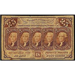 July 17, 1862 Twenty Five Cents First Issue Fractional Currency Note