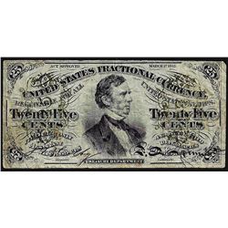 March 3, 1863 Twenty Five Cents Third Issue Fractional Currency Note