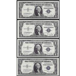 Lot of (4) 1935E $1 Silver Certificate Notes Uncirculated