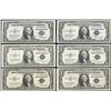 Image 1 : Lot of (6) 1935 $1 Silver Certificate Notes