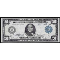1914 $20 Federal Reserve Note Blue Seal