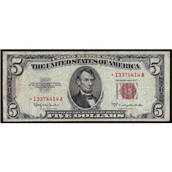 1953C $5 Legal Tender Red Seal STAR Note