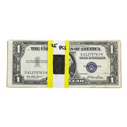 Lot of (25) 1935 & 1957 $1 Silver Certificate Notes - Circulated