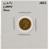 Image 1 : 1852 $1 Liberty Head Gold Dollar Coin
