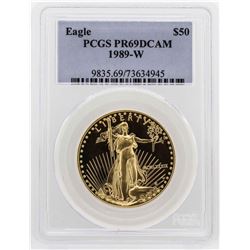1989-W $50 American Gold Eagle Proof Coin PCGS PR69DCAM