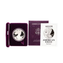 1992 $1 American Silver Eagle Proof Coin w/ Box and COA