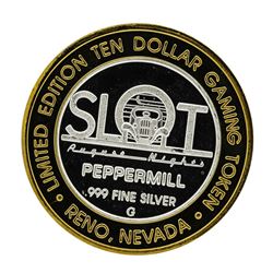 .999 Silver Peppermill Hotel Casino Reno, NV $10 Casino Limited Edition Gaming T