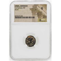 1st Century AD Syria Antioch AE16 Coin NGC G