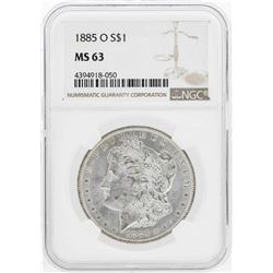 1885-O $1 Morgan Silver Dollar Coin NGC MS63